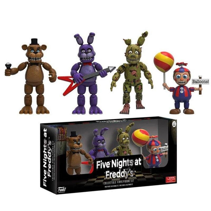 4pcs/set FNAF Five Nights Security Breach Freddy Action Figures Bonnie Foxy Toy 5 Fazbear Bear Doll Model Toys Gift For Children - Brand My Case