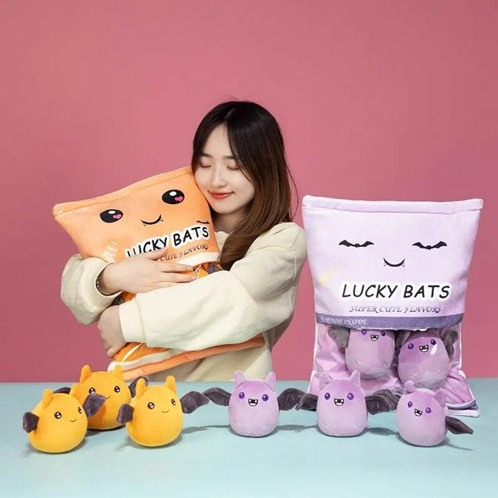 5 Balls Scary Bat Animal Balls Plush Pillow Snack Food Plushie Peluche Halloween's Day Party Prop Squishy Mini Dolls Kids Gift - Brand My Case