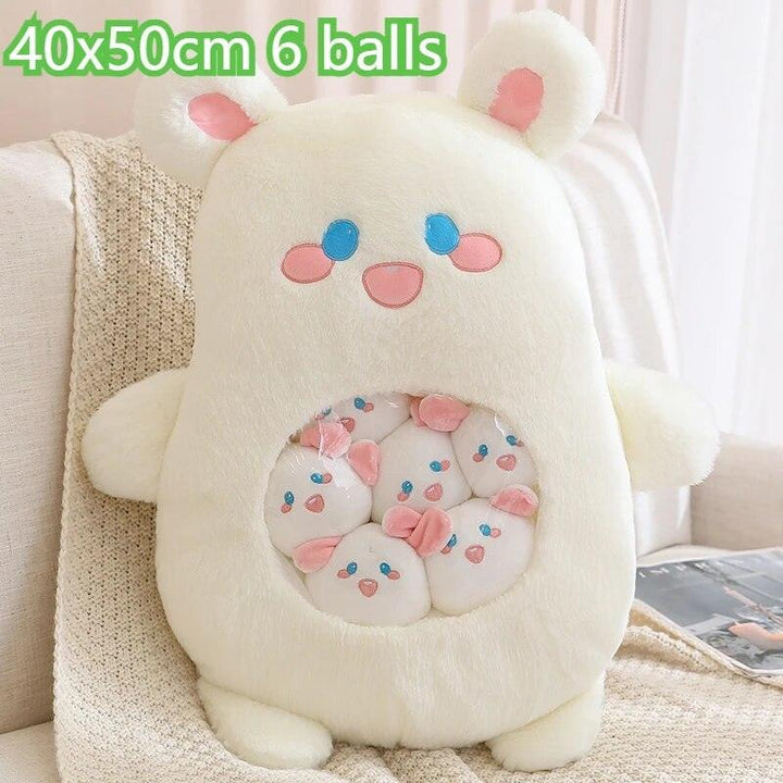 5 Balls Scary Bat Animal Balls Plush Pillow Snack Food Plushie Peluche Halloween's Day Party Prop Squishy Mini Dolls Kids Gift - Brand My Case