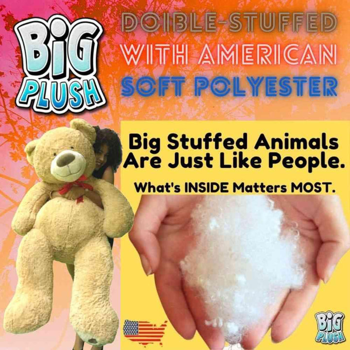 5 Foot Giant Teddy Bear Huge Soft Tan with Bigfoot Paws Giant Stuffed - Brand My Case