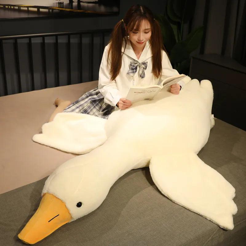 50-190cm Big White Goose Plush Toy Giant Duck Doll Soft Stuffed Animal Goose Sleeping Pillow Sofa Cushion Birthday Gift for Kids - Brand My Case