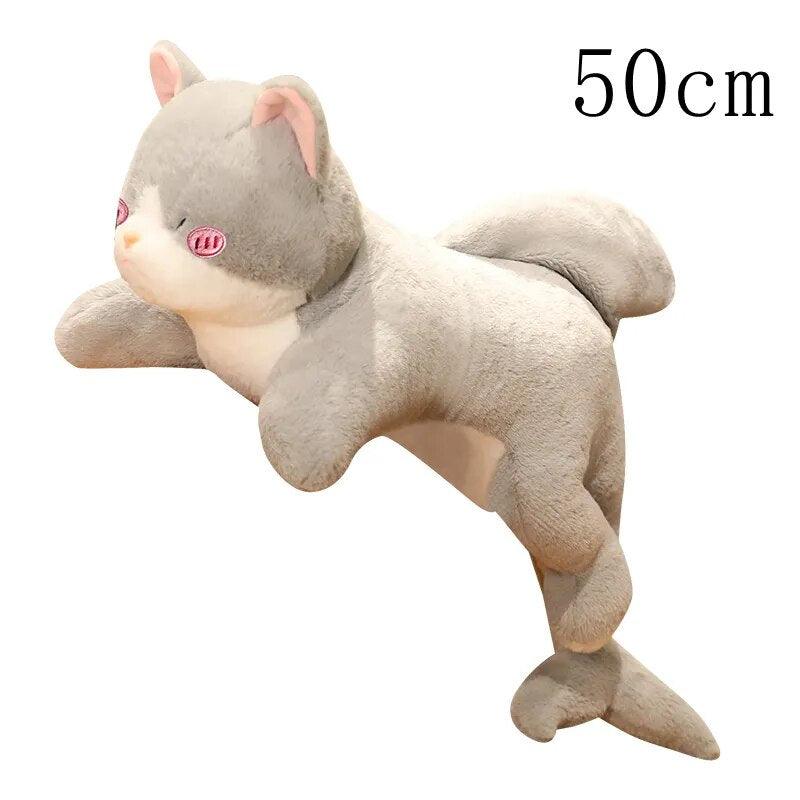 50-90cm Kawaii Transform Shark Cat Plush Toys Stuffed Cute Cat Doll Lovely Animal Pillow Soft Cartoon Cushion Kid Christmas Gift - Brand My Case
