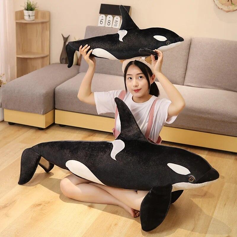 50/75CM Simulation Killer Whale Plush Toys Stuffed Orcinus Orca Fish Doll Shark Cartoon Soft Sleep Pillow Kids Girls Baby Gift - Brand My Case