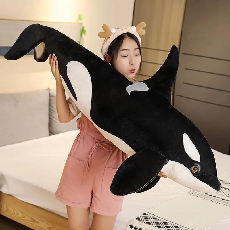 50/75CM Simulation Killer Whale Plush Toys Stuffed Orcinus Orca Fish Doll Shark Cartoon Soft Sleep Pillow Kids Girls Baby Gift - Brand My Case