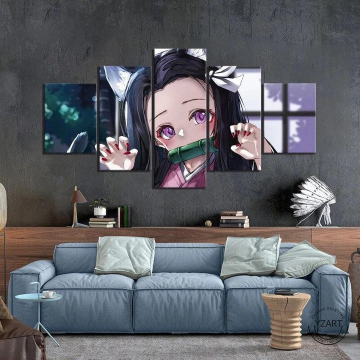 5pcs 20 kind Nezuko Demon Slayer Kimetsu no Yaiba Anime Poster Wall Picture for Home Decor - Brand My Case