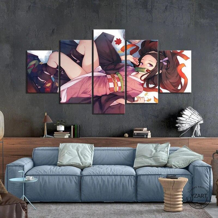 5pcs 20 kind Nezuko Demon Slayer Kimetsu no Yaiba Anime Poster Wall Picture for Home Decor - Brand My Case