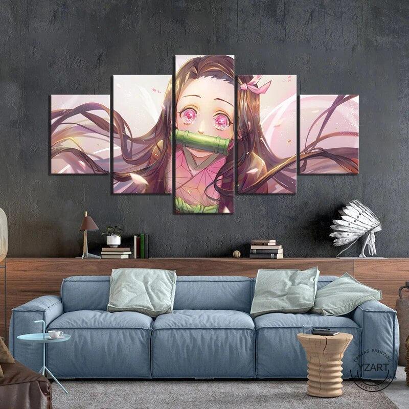 5pcs 20 kind Nezuko Demon Slayer Kimetsu no Yaiba Anime Poster Wall Picture for Home Decor - Brand My Case