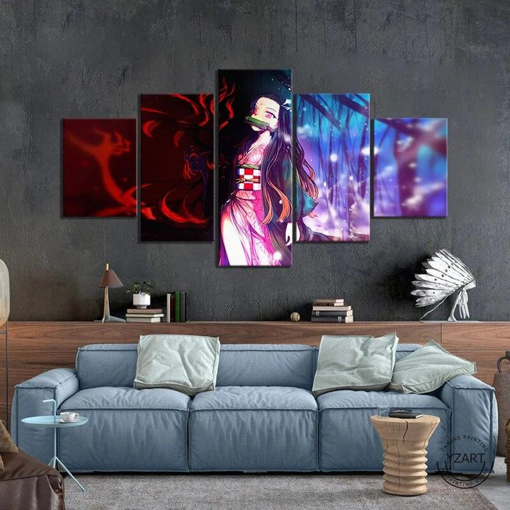 5pcs 20 kind Nezuko Demon Slayer Kimetsu no Yaiba Anime Poster Wall Picture for Home Decor - Brand My Case