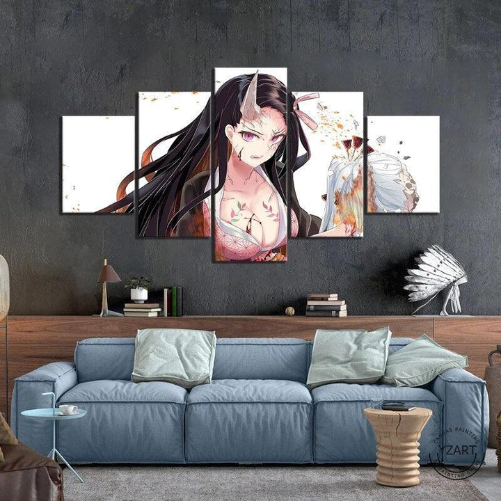 5pcs 20 kind Nezuko Demon Slayer Kimetsu no Yaiba Anime Poster Wall Picture for Home Decor - Brand My Case