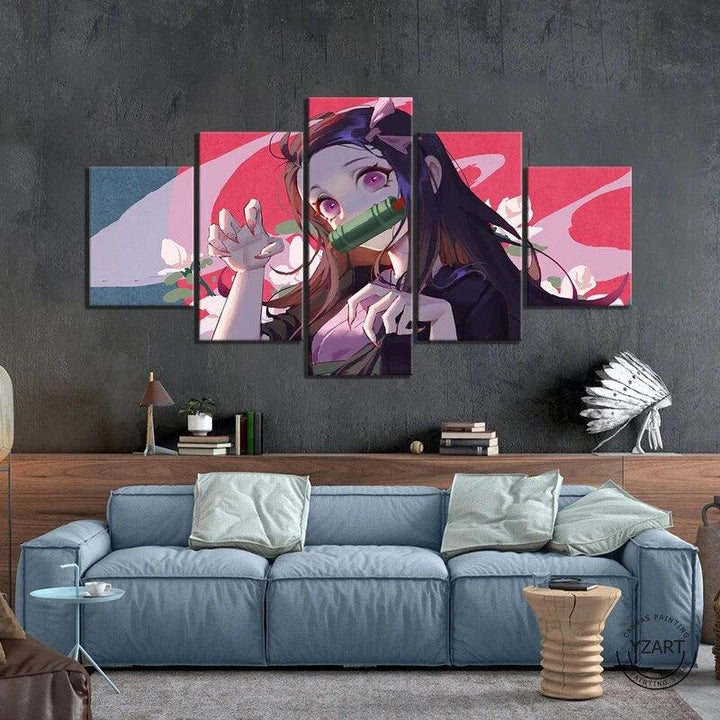 5pcs 20 kind Nezuko Demon Slayer Kimetsu no Yaiba Anime Poster Wall Picture for Home Decor - Brand My Case
