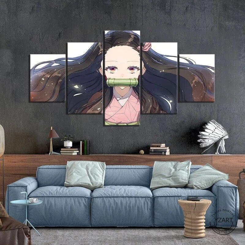 5pcs 20 kind Nezuko Demon Slayer Kimetsu no Yaiba Anime Poster Wall Picture for Home Decor - Brand My Case