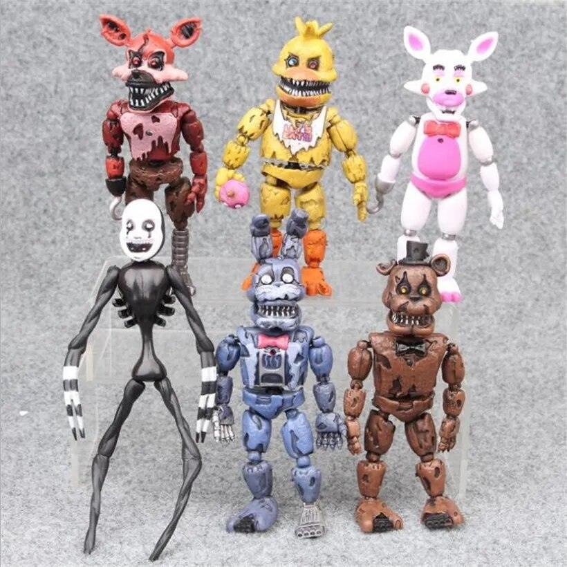 6 Pcs/Set Five Night At Freddy Anime Figure Fnaf Bear Action Figure Pvc Model Freddy Toys For Children Gifts - Brand My Case