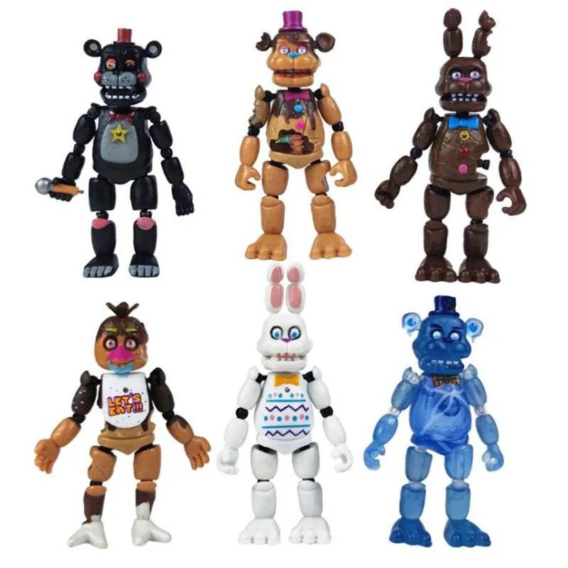 6 Pcs/Set New Anime Figure Five Night At Freddy Assembling Toy Cute Bonnie Bear Fnaf Action Figure Pvc Model Freddy Toys Gifts - Brand My Case