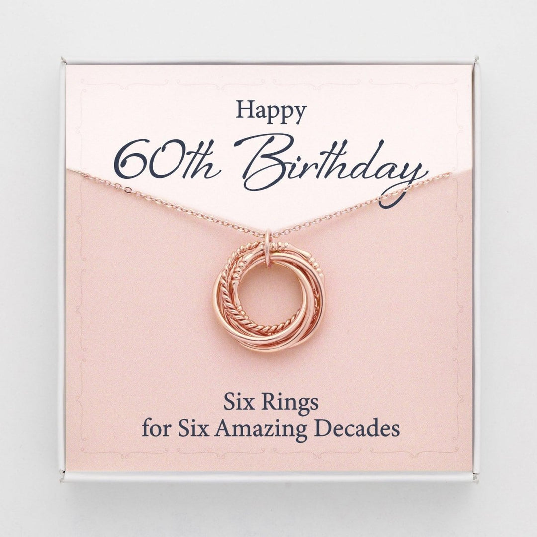 60th Birthday Gift For Monm, Birthday Gift For Her, 6 Rings 6 Decades - Brand My Case