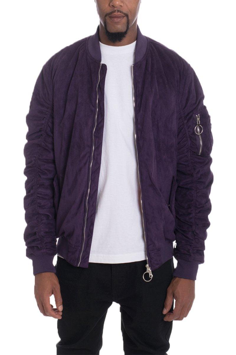 FAUX SUEDE BOMBER - Brand My Case