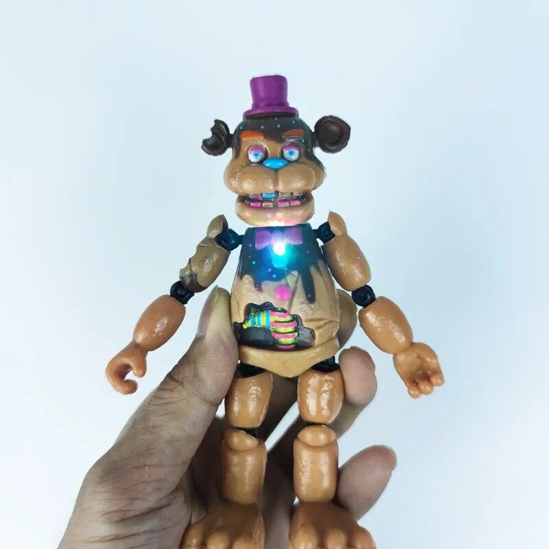 6pcs Set Game FNAF Action Figure Security Breach Bonnie Foxy Fazbear Bear Five Night At Freddy Doll With Light Animatronics Toys - Brand My Case