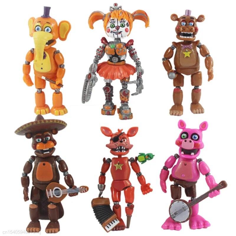 6PCS/Set FNAF Freddy Bonnie Foxy Fazbear Bear PVC Model Action Figures Toys For Children Birthday Gifts - Brand My Case