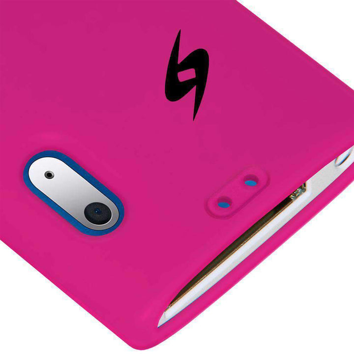 AMZER Silicone Skin Jelly Case for iPod Nano 5th Gen - Hot Pink