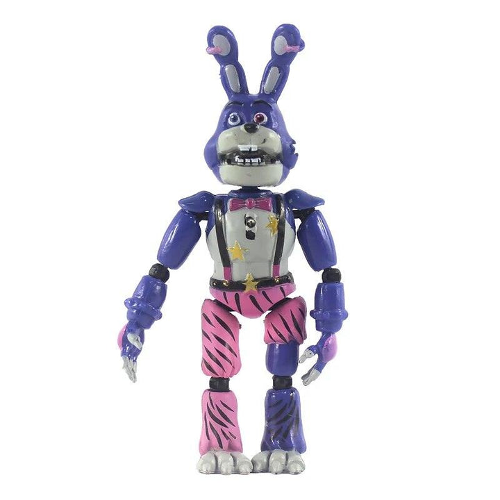 9 Pcs/Set Five Night At Freddy Anime Game Fnaf Sundrop Toys Joints Can Move Cute Bonnie Bear Foxy Action Figure Toy Model Gifts - Brand My Case