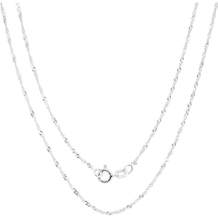 925 Sterling Silver Singapore Chain Necklace - Brand My Case