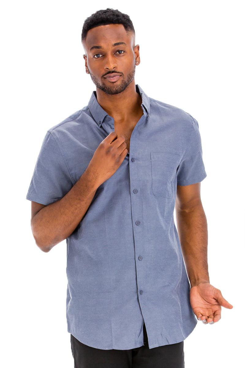 SIGNATURE SHORT SLEEVE BUTTON DOWN SHIRT - Brand My Case