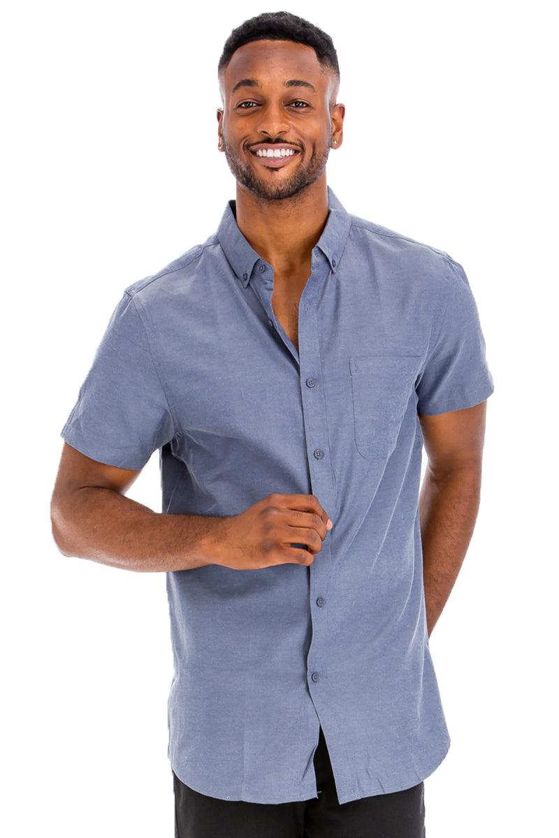 SIGNATURE SHORT SLEEVE BUTTON DOWN SHIRT - Brand My Case