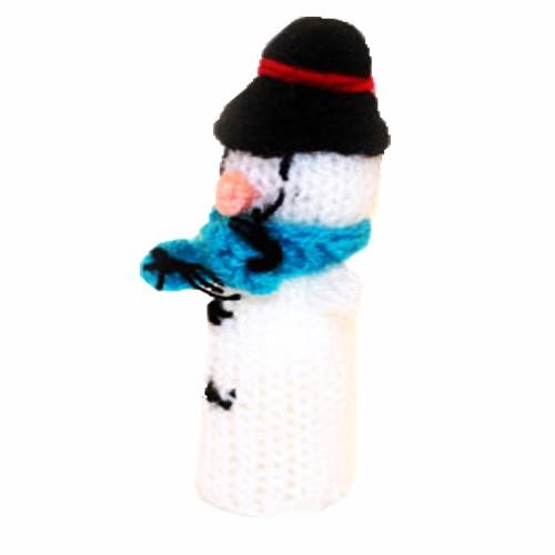 Snowman Finger Puppet (blue scarf)