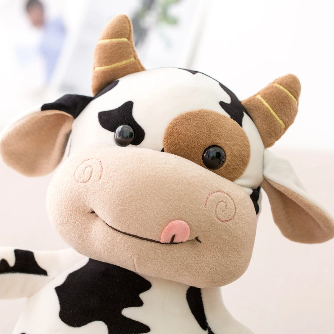 Kawaii Cow Plush Toy Cute Cattle Plushie Soft Stuffed Animals Doll Kids Toys Birthday Gift for Children