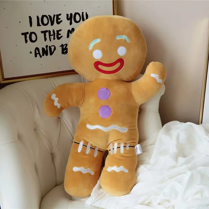 Cute Gingerbread Man Plush Toy Baby Appease Doll Biscuits Man Pillow Cushion Reindeer Home Decor Toy for Children Christmas Gift