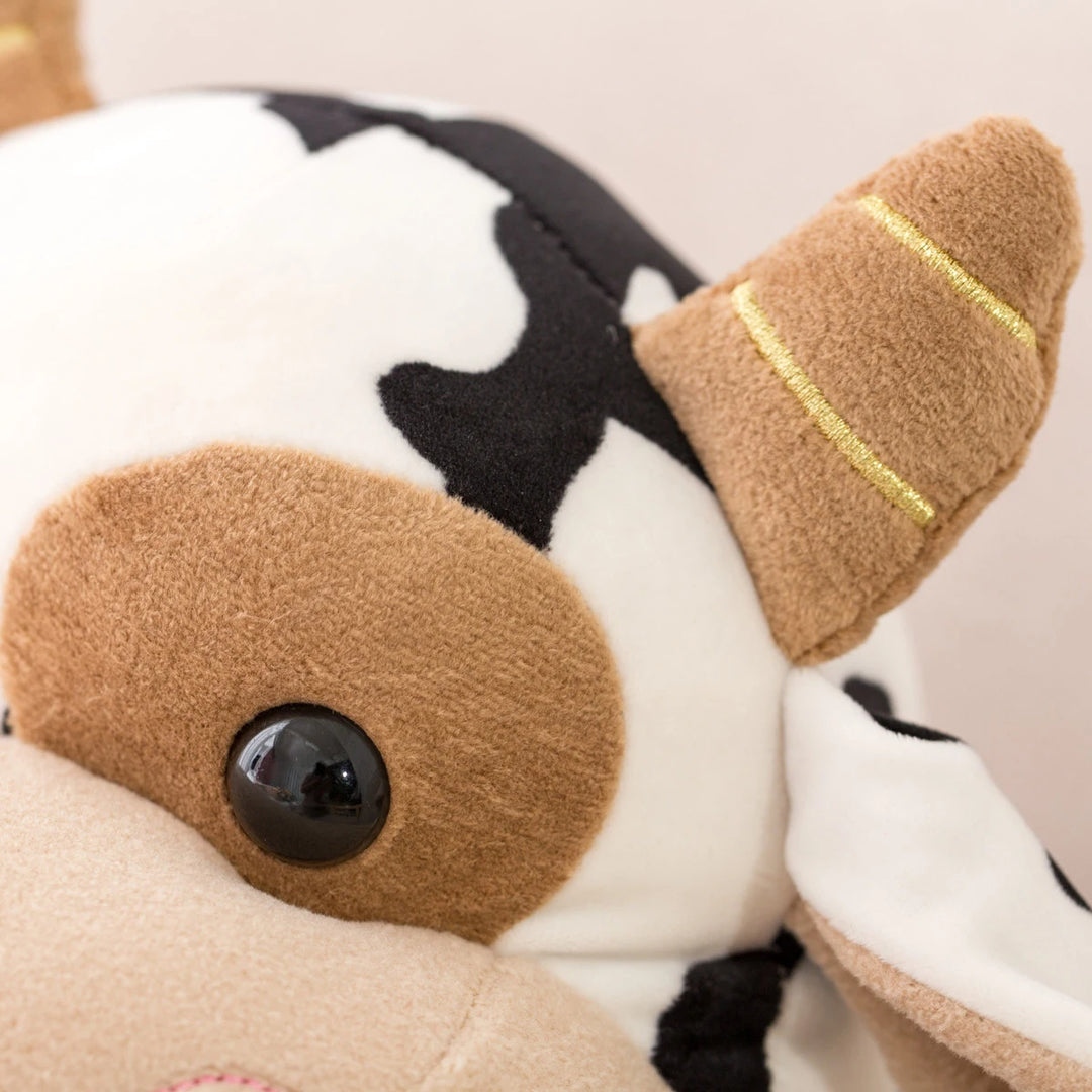 Kawaii Cow Plush Toy Cute Cattle Plushie Soft Stuffed Animals Doll Kids Toys Birthday Gift for Children