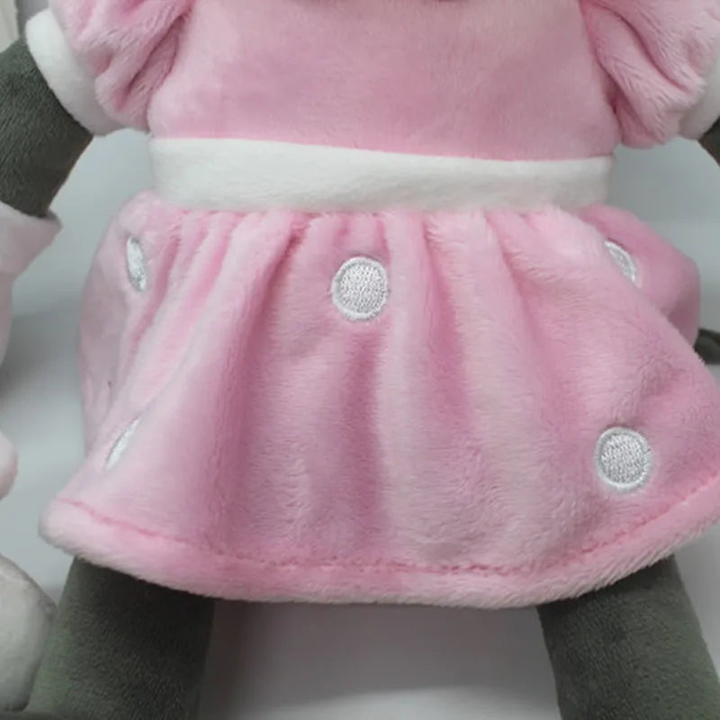 Disney Plush Toys 35cm Classic Retro Pink Minnie Mouse Animal Stuffed Soft Doll Girl Birthday Gift