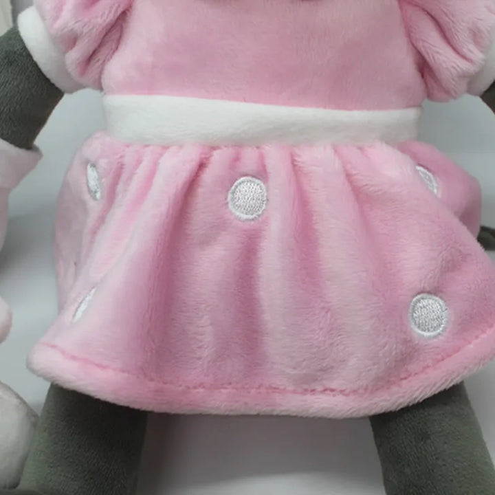 Disney Plush Toys 35cm Classic Retro Pink Minnie Mouse Animal Stuffed Soft Doll Girl Birthday Gift
