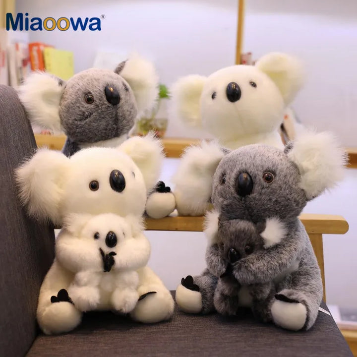 1pc Kawaii Simulation Australia Koala Plush Toy Stuffed Animal Doll Mom Baby Kids Infant Girls Toys Birthday Gift Home Decor