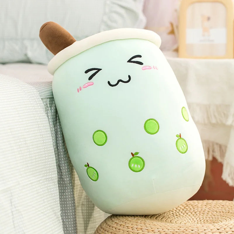 23cm Kawai Milk Tea Cup Plush Toy Stuffed Food Fruit Boba Doll Ultrasoft Stuffed Plush Tea Shop Kids Toys Birthday Gift