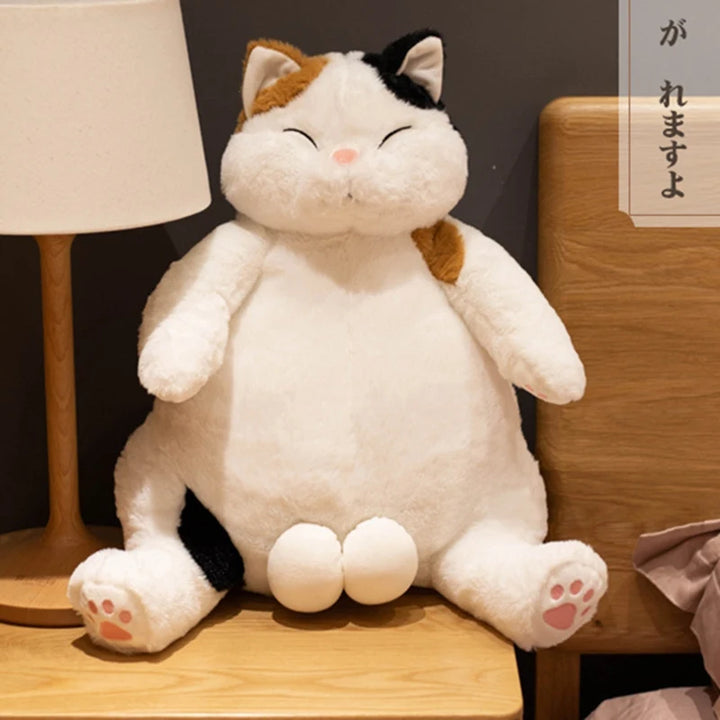 New Arrive 35cm Japanese Kawaii Soft Plush Cat Toys Stuffed Animal Dolls Kids Gift Lovely Fat Cats Pillow Home Decoration