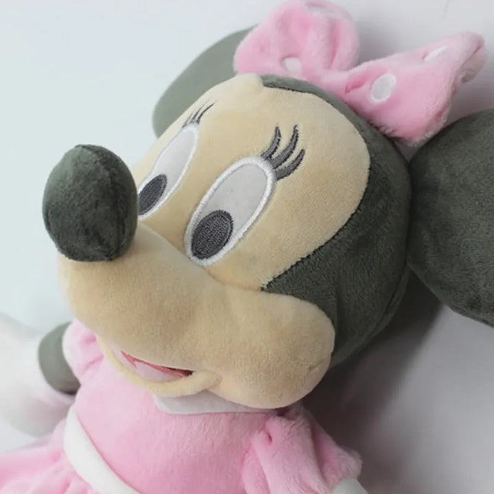 Disney Plush Toys 35cm Classic Retro Pink Minnie Mouse Animal Stuffed Soft Doll Girl Birthday Gift