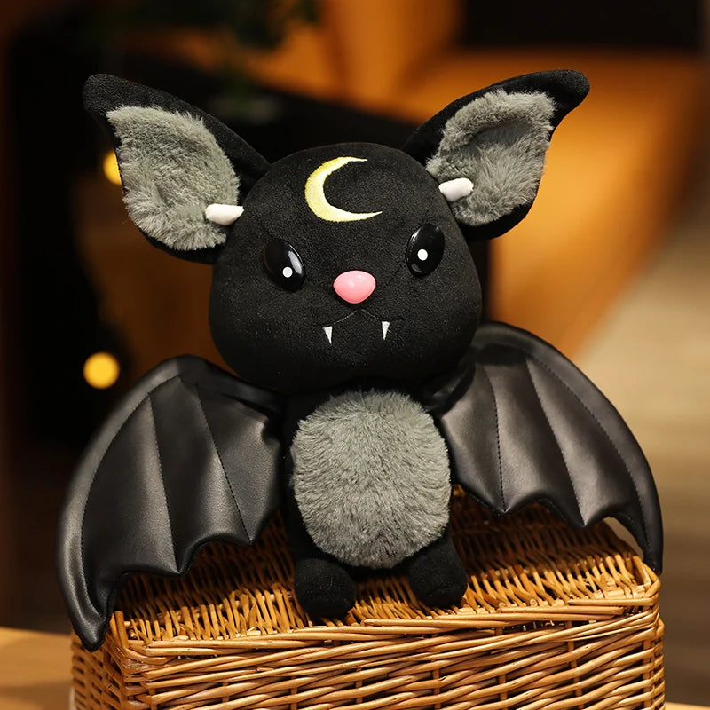 Dark Series Vampire Plush Bat Toy Pentacle Moon Bat Doll Stuffed Gothic Rock Style Bag Halloween Plush Kids Toy Home Decor