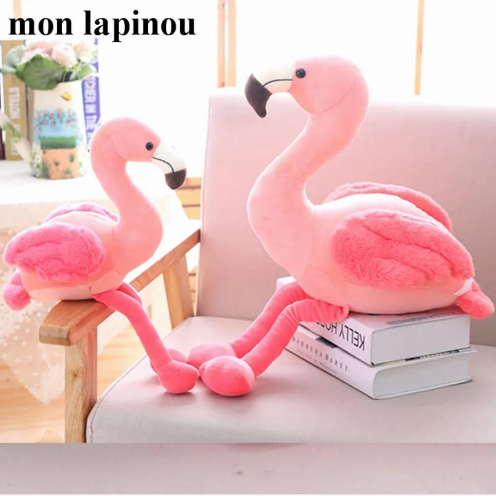 Cute Flamingo Plush Toys Soft Stuffed Bird Doll Pink Flamingo Plushie Kids Toys Birthday Gift Home Decor