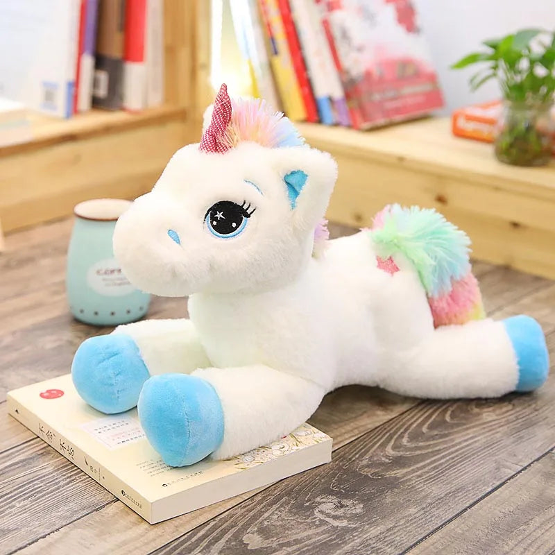 Kawaii  Rainbow Unicorn Plush Toys 40cm 60cm 80cm Unicorn Plushie Soft Stuffed Animal Doll Christmas Birthday Gift Home Decor