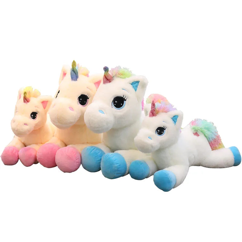 Kawaii  Rainbow Unicorn Plush Toys 40cm 60cm 80cm Unicorn Plushie Soft Stuffed Animal Doll Christmas Birthday Gift Home Decor
