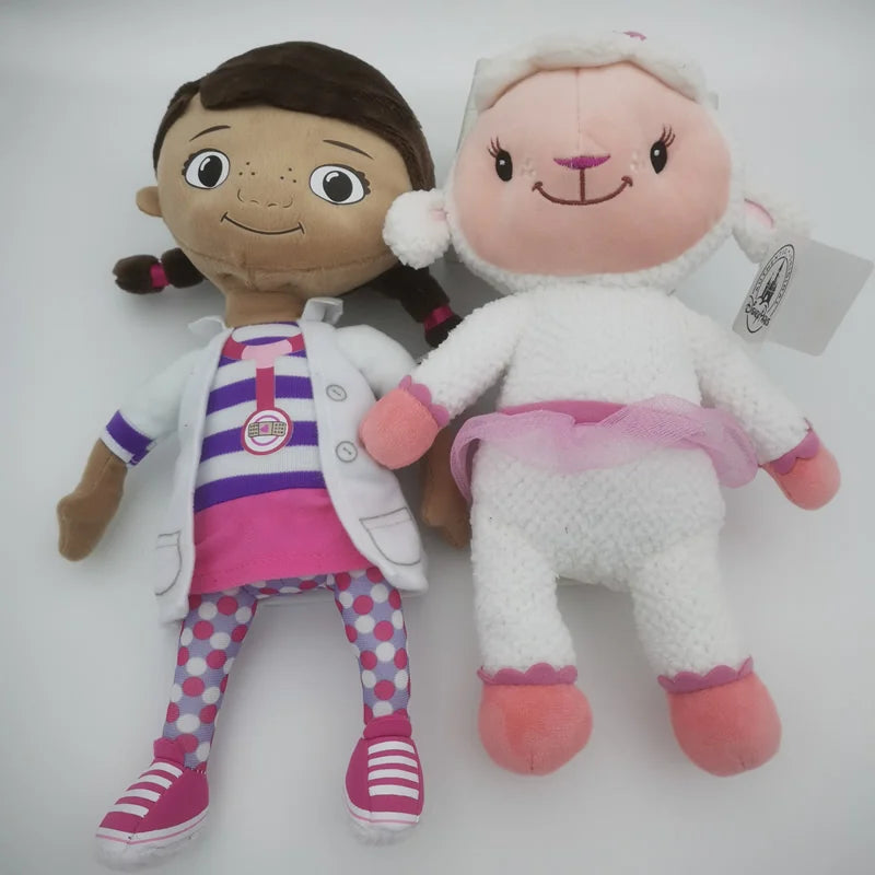 Original Doc McStuffins Plush Toys,Dottie girl Cute Blue Dragon And Lambie Sheep Soft Kids Doll For Birthday Gift