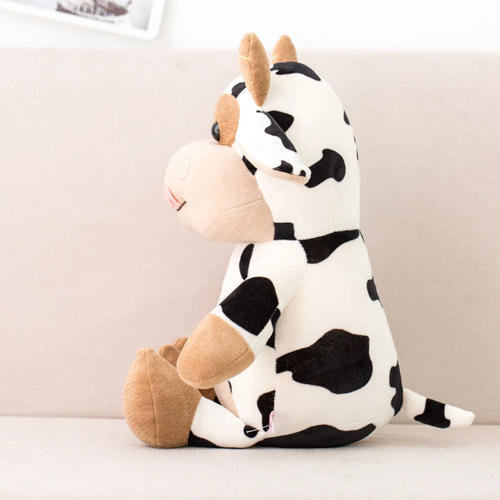 Kawaii Cow Plush Toy Cute Cattle Plushie Soft Stuffed Animals Doll Kids Toys Birthday Gift for Children