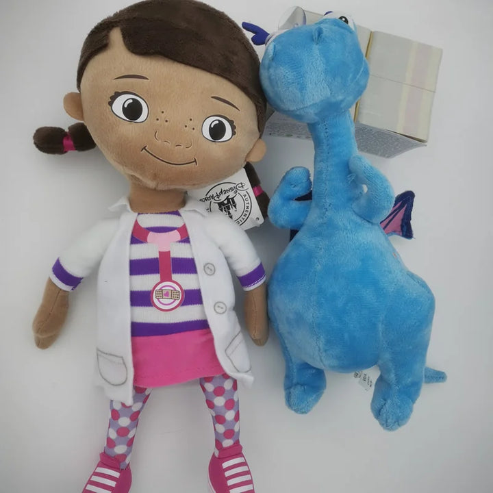 Original Doc McStuffins Plush Toys,Dottie girl Cute Blue Dragon And Lambie Sheep Soft Kids Doll For Birthday Gift