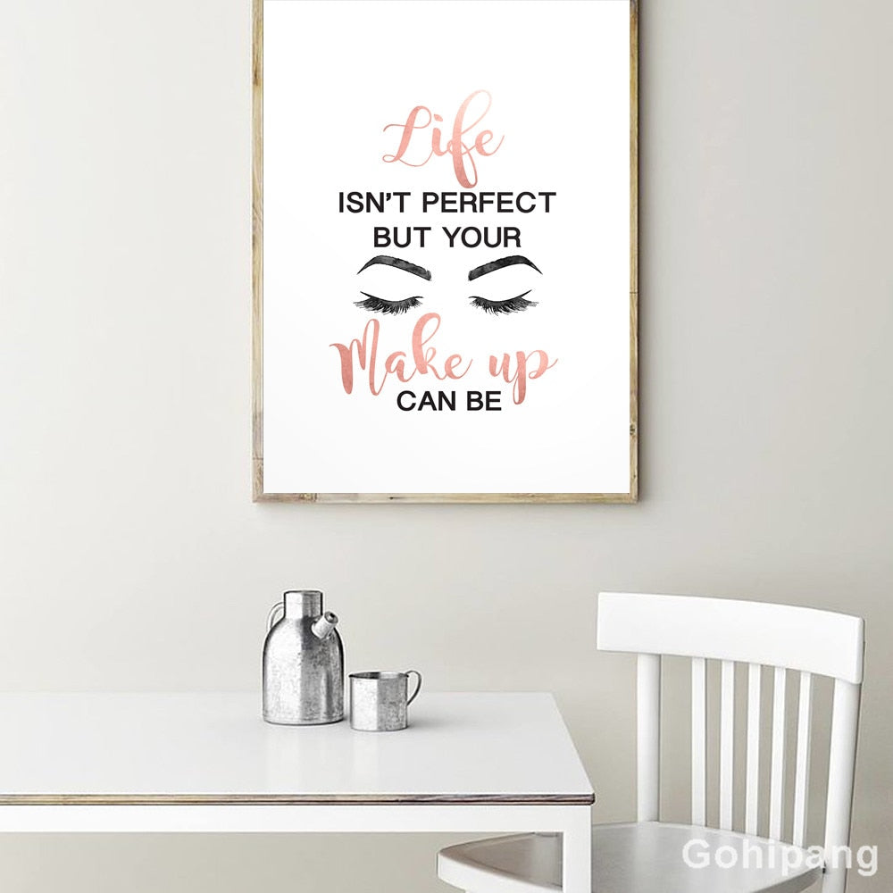 Modern Wall Art Lashes Quote Poster Eyelashes