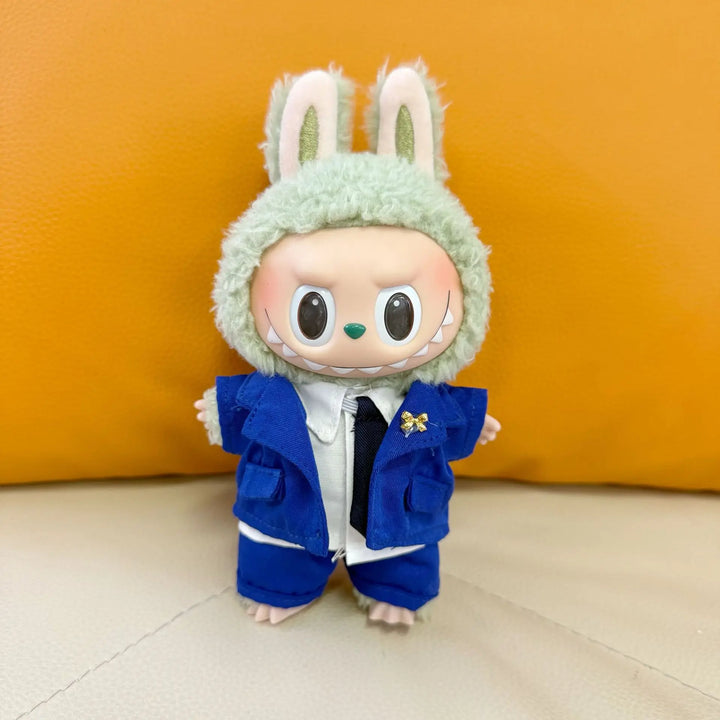 Labubu Doll III Clothes Uniform Set School Wear 15/17cm Plush Doll'S Clothes Labubu I II Idol Dolls Sitting Party Accessories