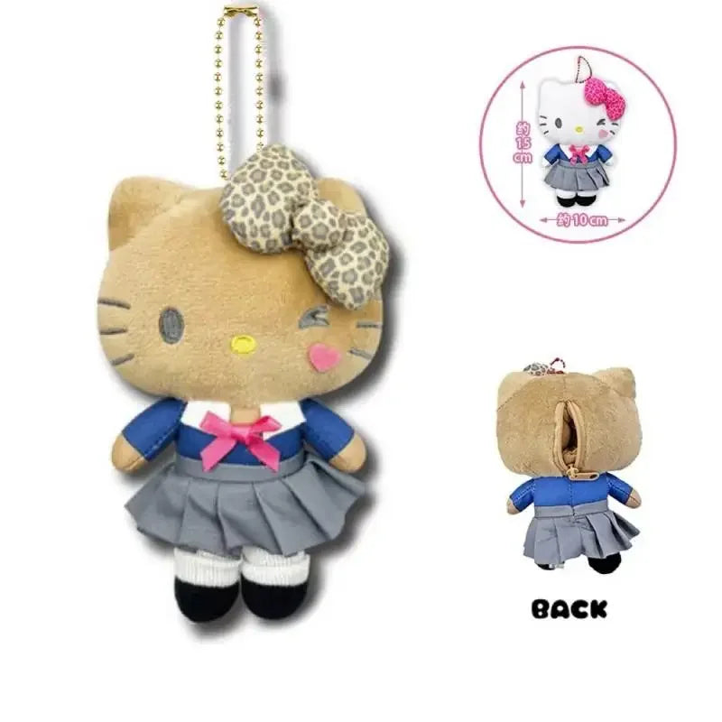 15cm  Popular Kawaii Sanrio Hello Kitty Heisei Hot Girls Series Plush Keychain Pendant Cartoon Cute Doll Bag Pendant Girl Gif