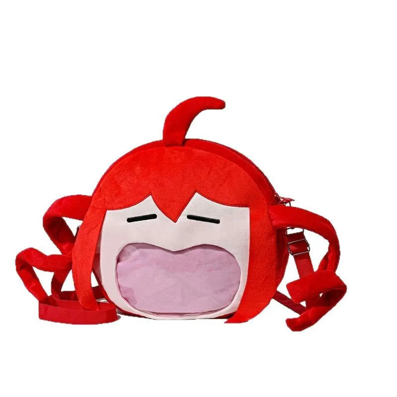 Cartoon Niche Kasane Teto‌ Itabag One-shoulder Slide Big Mouth Bag Two-dimensional Peripheral Backpack Boys and Girls Gifts