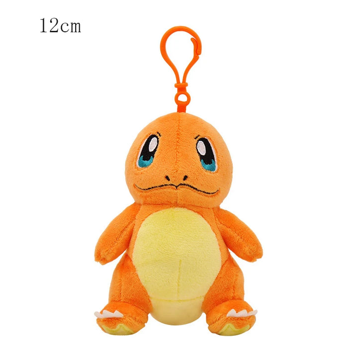 Pikachu Plush Keychain Cartoon Toys Charmander Psyduck Squirtle Snorlax  Doll Kids Kawai Toy Gift 12Cm