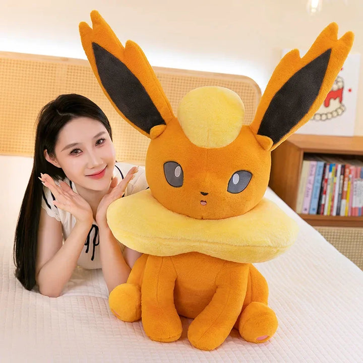 45/80cm Flareon Pokemon Plush Toys Large Anime Doll Cute Pillow Cartoon Giant Pokémon Plushie Stuffed Gift for Kids Christmas