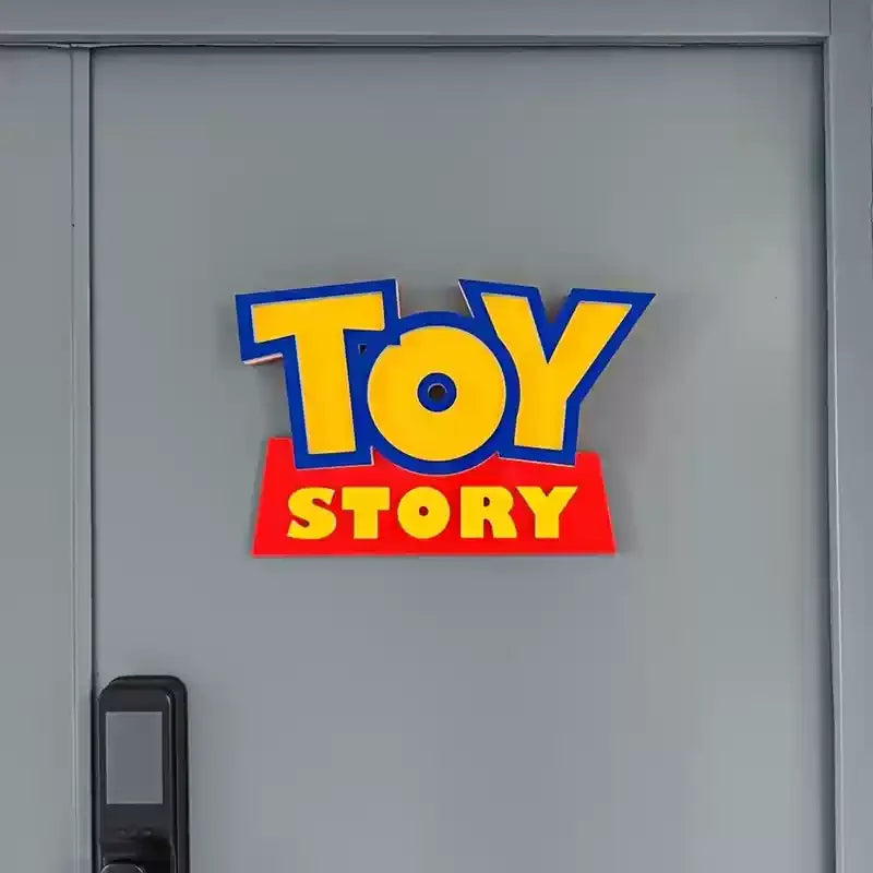 Anime Toy Story Toy Story 3d Logo Magnetic Attraction Signage Living Room Home Decor Children'S Room Ornament Party Birthday Gif